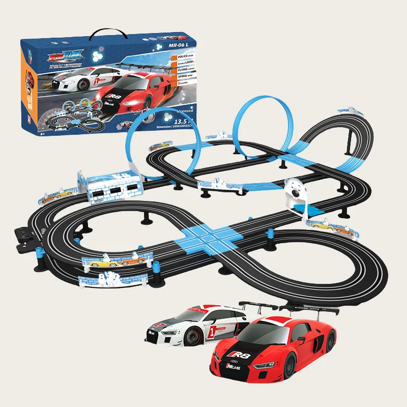 Toy Rc Set Racing Electric Railway Track Dual Remote Control Car Autorama Circuit Voiture Track Boy Christmas And New Year Gift