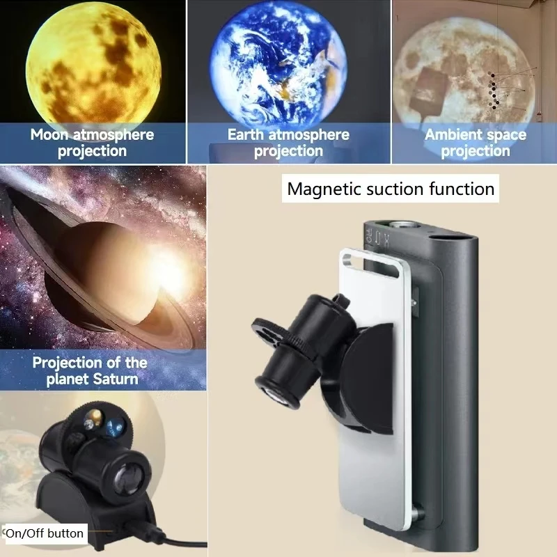 Галактический проектор ночного света, проектор звездного неба, 15 узоров, планетарные лампы земли и Луны, украшение для детской комнаты