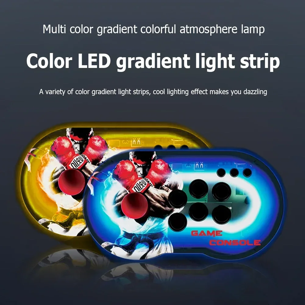 Go Classic Retro TV double rocker console game console double battery fighting PS1 HD 4K arcade 10000 game TV Projector Monitor - Image 6