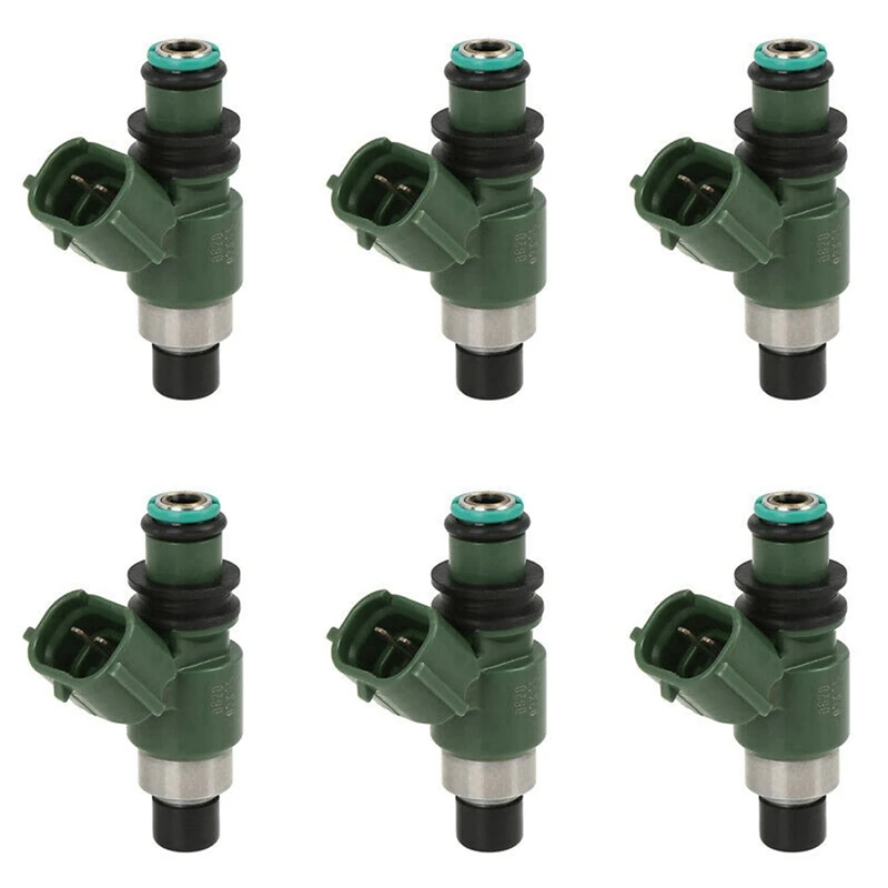 6X New Fuel Injector 16450-HN8-A61 16450HN8A61 For Honda CRF450R Fuel Injectors 12Holes Green Color