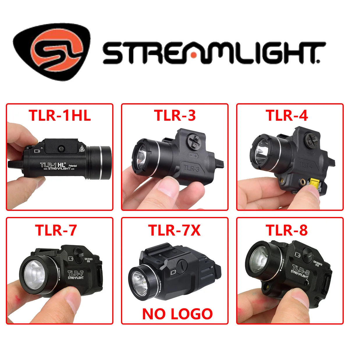 

Streamlight TLR Airsoft Scout Light TLR-1HL TLR-3 TLR-4 TLR-7 TLR-7X TLR-8 For Glock 17 Tactical Flashlight