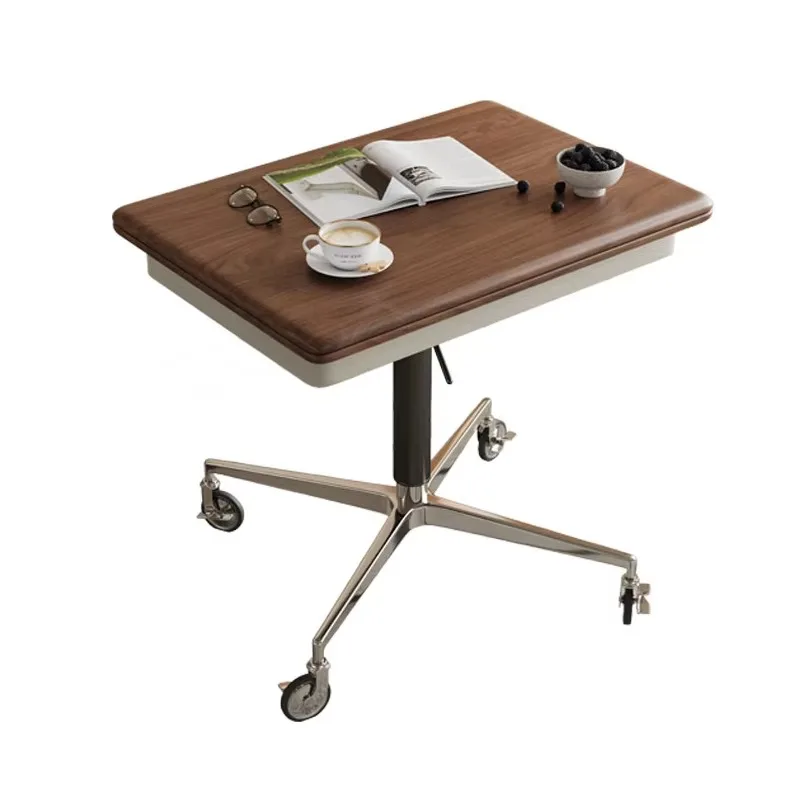 

Solid Wood Multifunctional Lift Coffee Table Foldable Dining Table 2 In 1 Height Adjustable Movable Side Table For Living Room