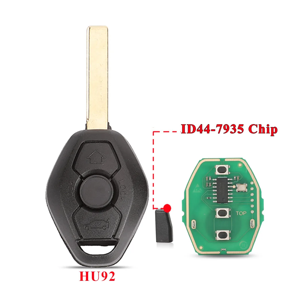 Jingyuqin 315/433MHz ID44 Chip EWS System Autofernbedienung für BMW E38 E39 E46 X3 X5 Z3 Z4 1/3/5/7 Serie Schlüsselloser Zugang Sender