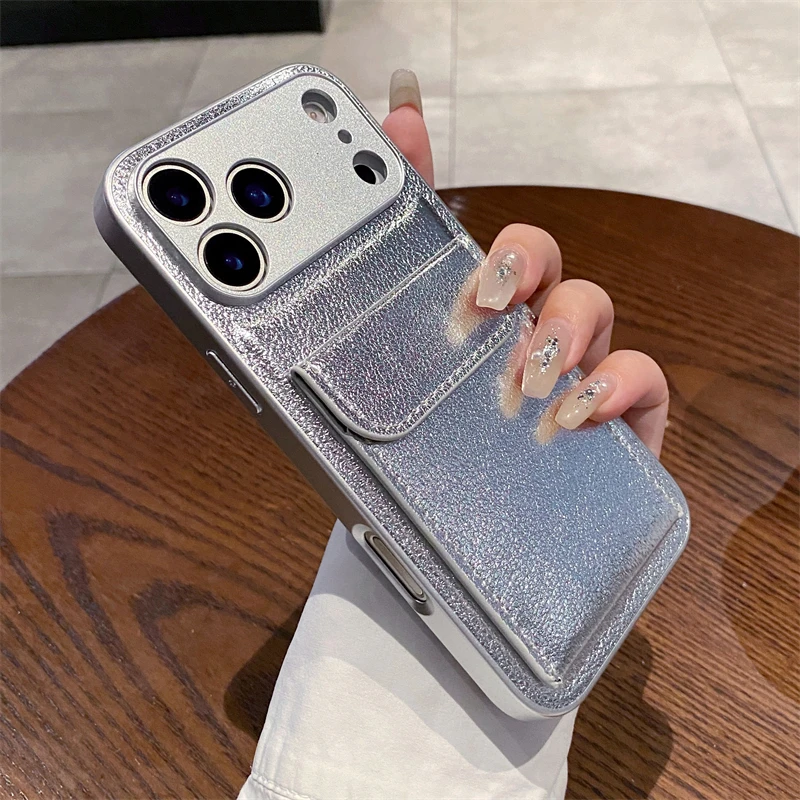 Kaarthouder portemonnee hoesje voor iPhone 17 Air 16 E 15 14 12 13 Mini 11 Pro Max X XS XR 7 8 Plus Stootbestendige lederen hoes