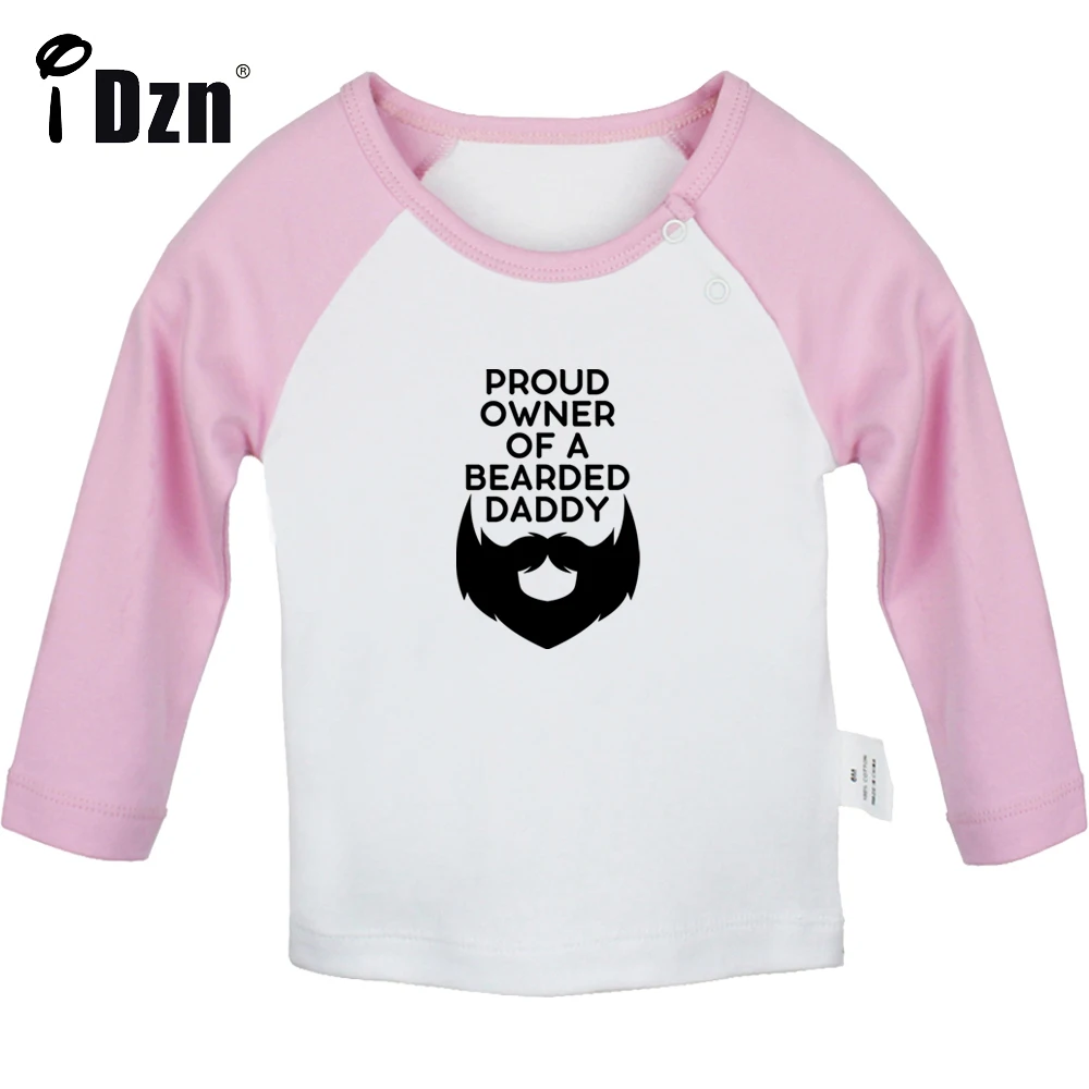 

Proud Owner of a Bearded Dad & Say Aloe To My Little Friend Printed Tops Cute Baby Boys T shirt Baby Girls Long Sleeves Clothes