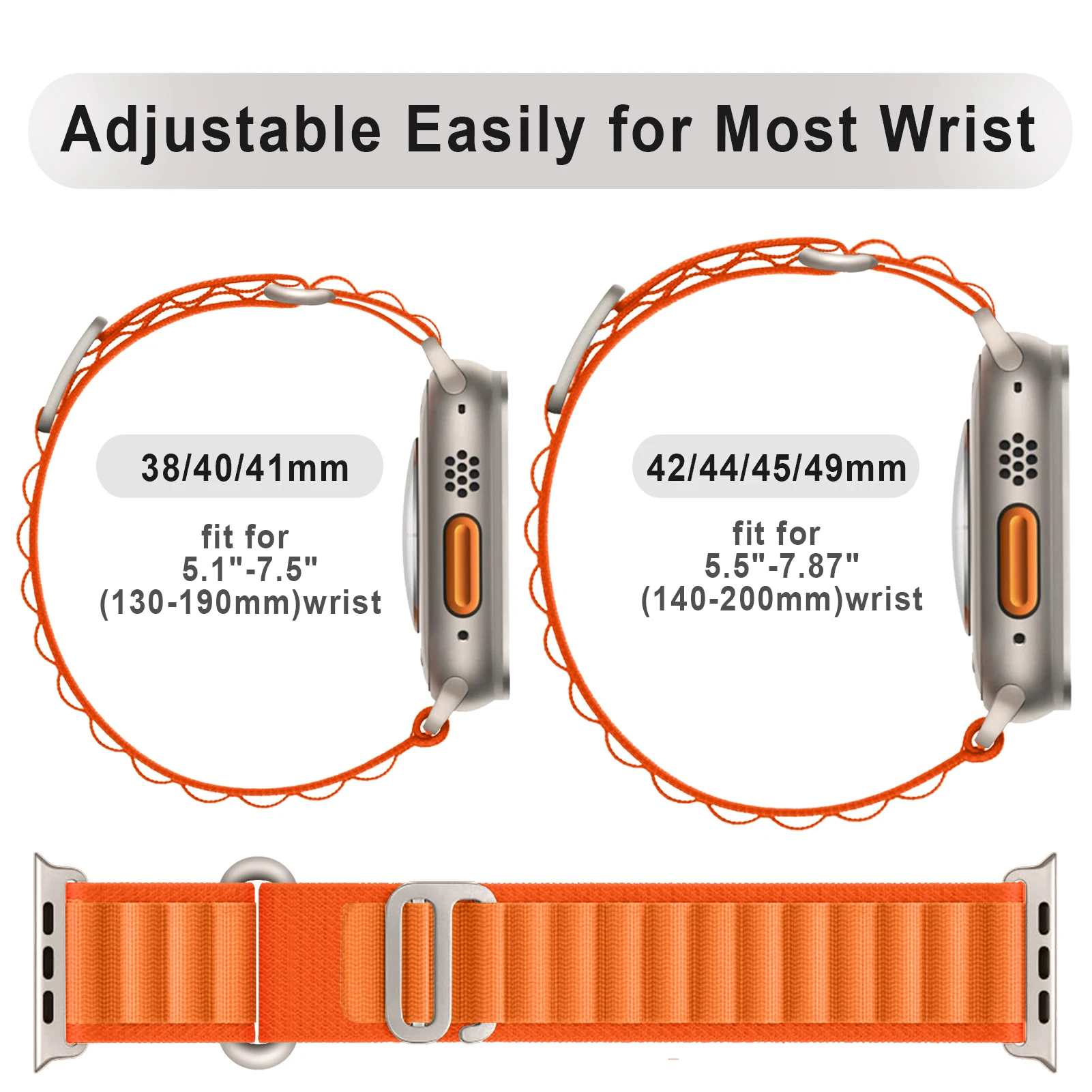 Alpine strap For apple watch band 44mm 40mm 49mm 45mm 41mm 38mm 42mm Nylon watchband bracelet iwatch series 9 5 SE 6 7 8 Ultra 2