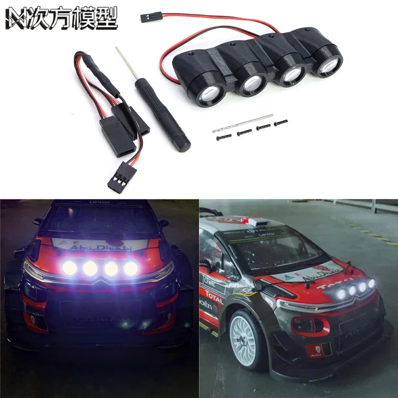 MJX 1/7 RC Car LED Headlight Spotlight Kit For Hyper Go 7303 C3 High Speed Off Road RC Vehicle Upgrade Parts
