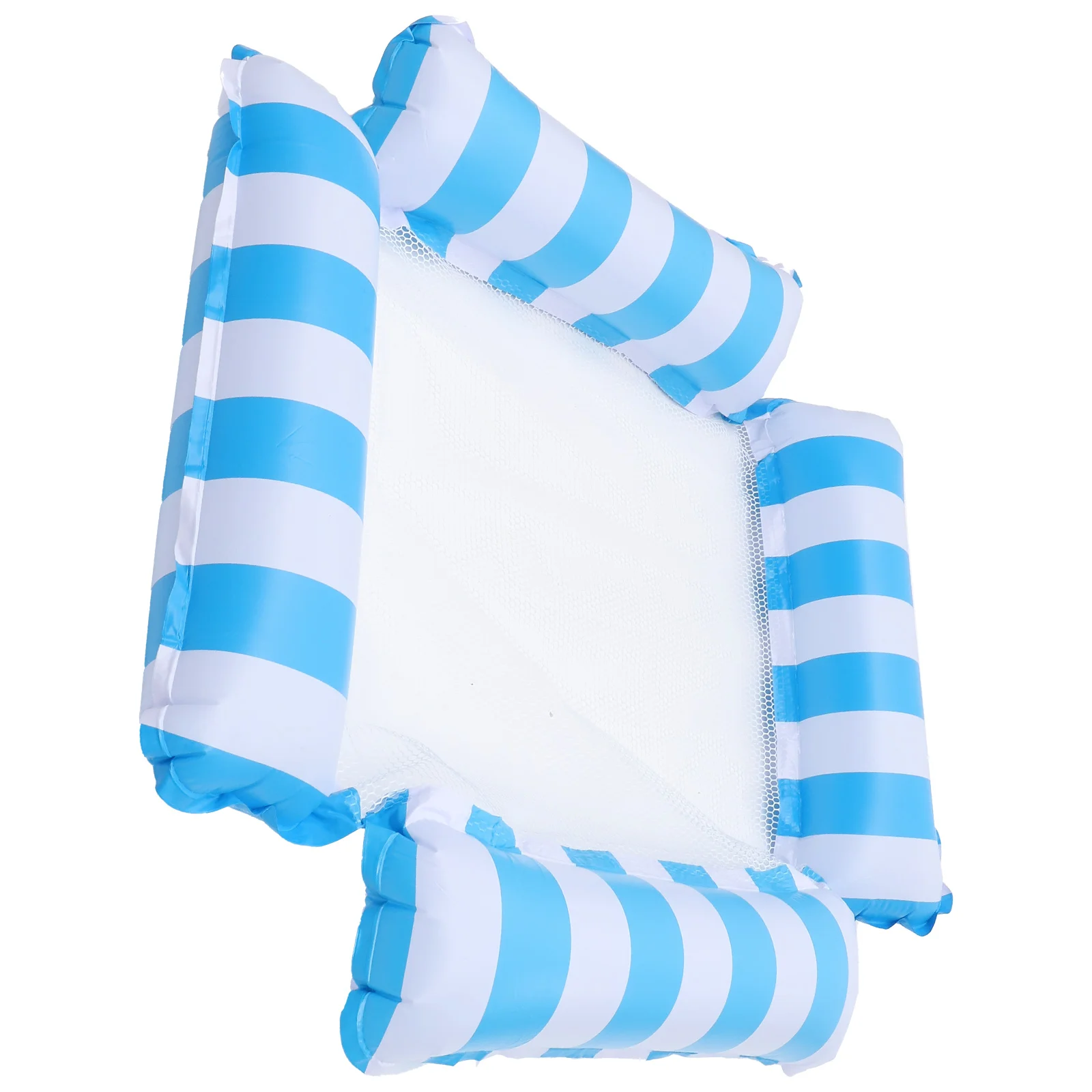 

Foldable Inflatable Pool Hammock Blue Striped Floating Bed Pool Hammock Inflatable Chair Mesh Mat Drifting Accessory