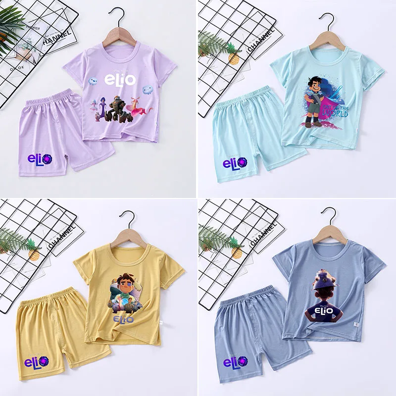 

Disney Elio Loungewear Child Pajamas Set Kids Girls Summer Clothes Sets for Baby Tops and Bottom Clothes Set Boys Home Clothing