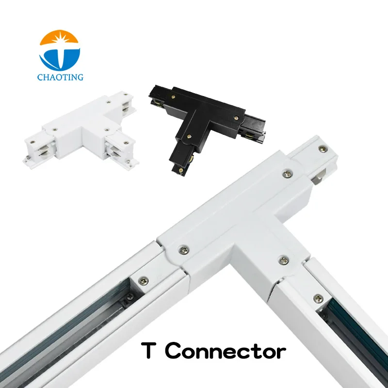 พื้นผิว4สาย Linear Track Rail ระบบอื่นๆเปลี่ยน Track ไฟสปอร์ตไลท์อุปกรณ์เสริมสำหรับ3วงจรไฟ LED ติดตาม