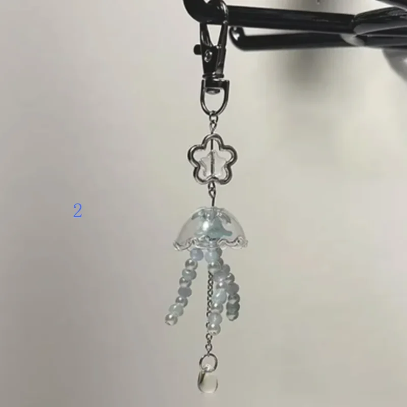 해파리 전화 참 바다 테마 키체인