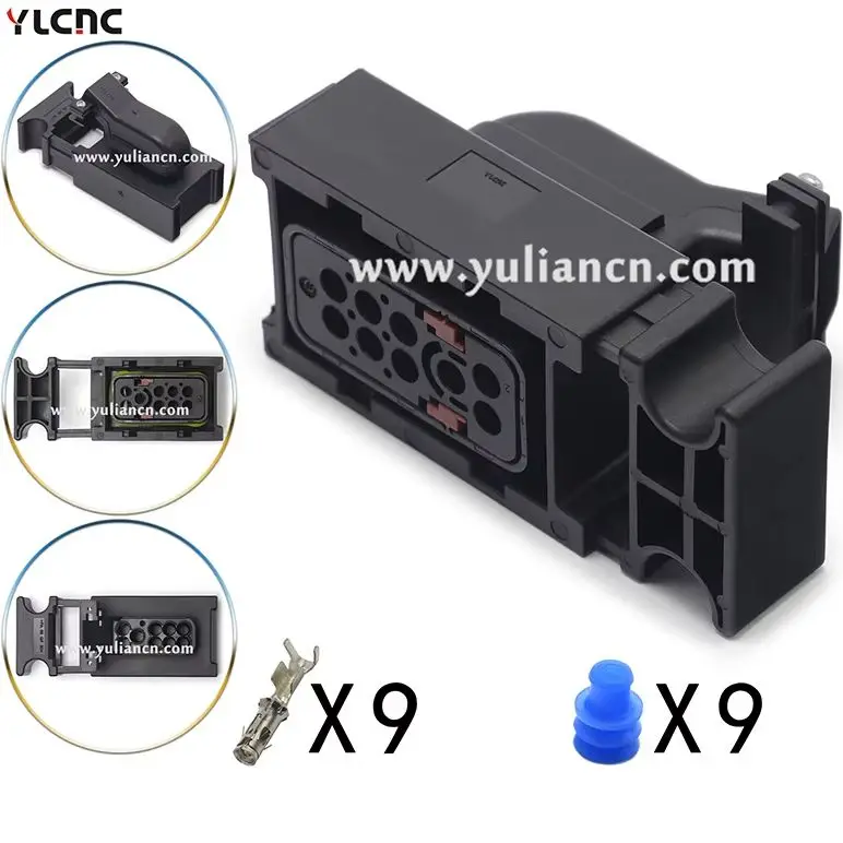 YLCNC Factory Direct Sales 1Pcs 9Pin Automotive Waterproof Connector VP44 VP30 Diesel Pump Wire Harness Plug 965734-4 965738-1