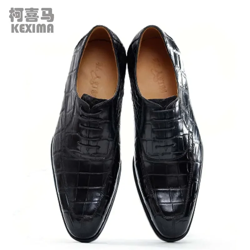 ourui new arrival crocodile bag Men's leather shoes men dress shoes lace-up Men formal shoes