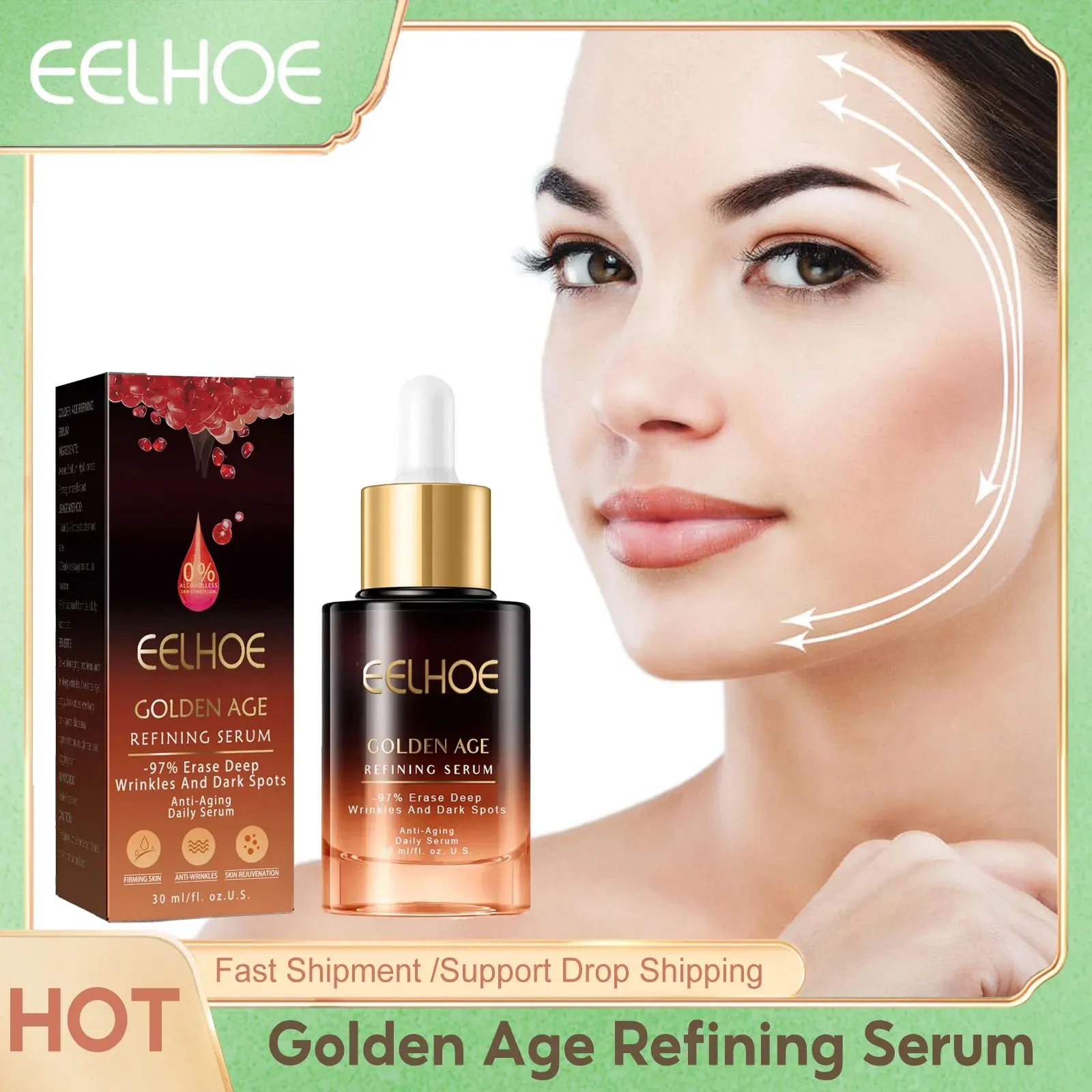 Face Boost Anti-Aging Serum Facial Firming Essence Fade Fine Lines Przeciwzmarszczkowe Wybielanie Odmładzanie Rozjaśnianie skóry 30ml