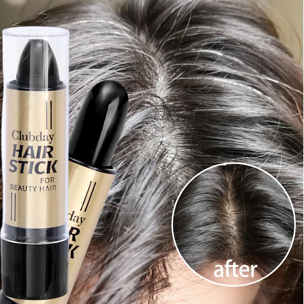 Disposable Hair Color Cream Lipstick Style Black Brown Cover Grey White Hair Temporary Hair Color Modify Cream Stick Pen Makeup