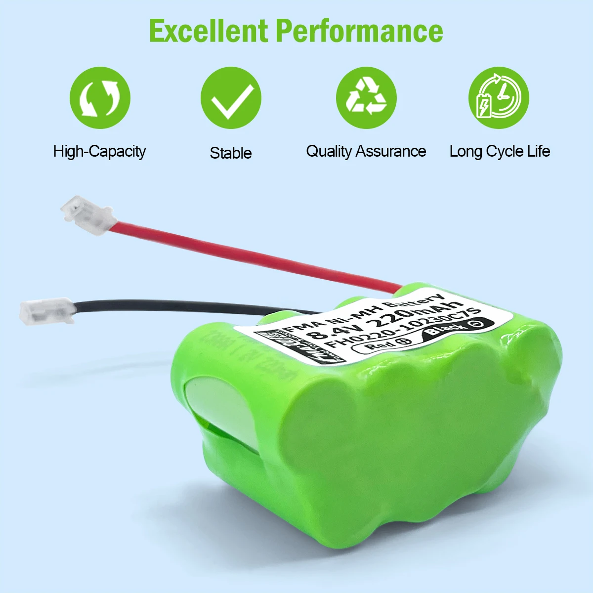 Batería Ni-MH de alta capacidad 8,4 V 220 mAh 1/3AAA7S Compatible con bombas de vacío de agua industriales con certificación CE