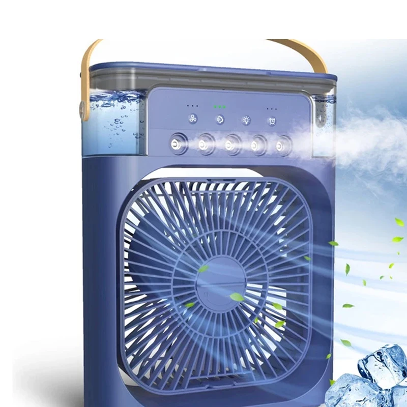 Mini fan air cooler with five holes fan water-cooled silent air cooler  Spray  portable humidifier