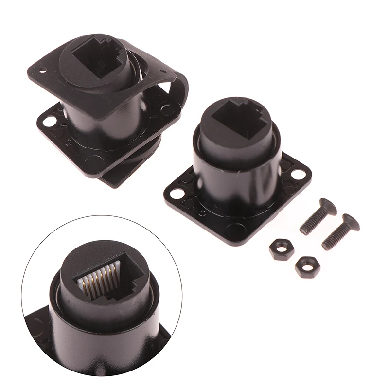 D Type Waterproof DZ-RJ45TCAT6 Socket Panel Mount Extension Ethernet Cable Network Connector CAT6 Shielded Internet Adapter