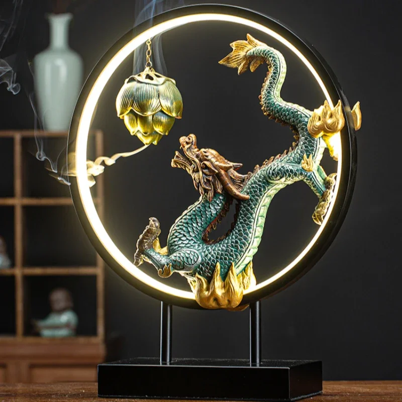 Dragon Luxury Incense Burner Electric Antique Home Backflow Smoke Fountain Led Ceramic Aesthetic Portainciensos Humidifier