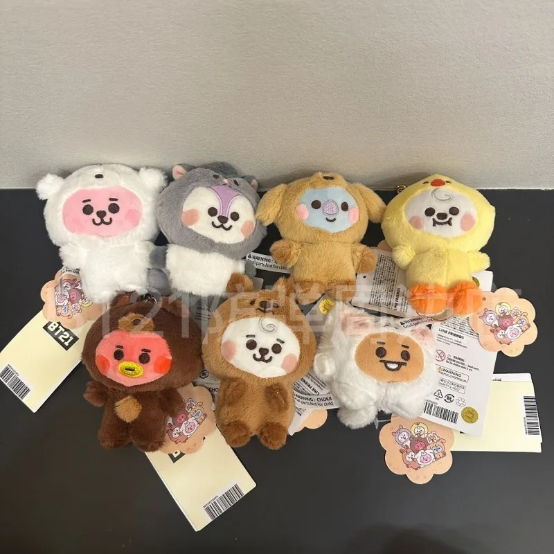 جديد BT21s الحيوان سلسلة هزو Chimmy ألعاب من نسيج مخملي المفاتيح زوجين الكرتون كويا كوكي تاتا دمية حقيبة قلادة حلية هدية للأطفال