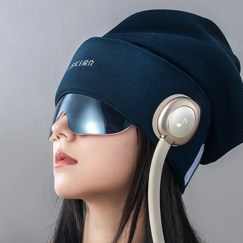 Bluetooth Music Head Massagers Charging Airbag Sleep Aid Home Massage Helmet Hot Compress Head Massage Instrument Health Care