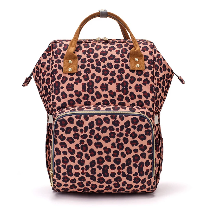 

Leopard Print Diaper Bag Fashion Baby Bag Backpack Baby Stuff Organizer Mum Mom Mummy Maternity Nappy Changing Wet Bag Baby Care