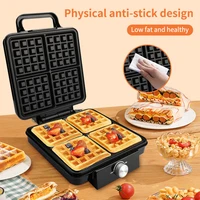 4-Slice Belgian Waffle Maker 1500W Double Heating Non-Stick Egg Cake Oven Pancake Egg Waffle Cake Machine Temperature Control 2