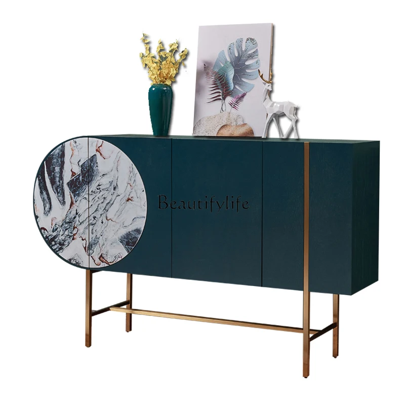 

Italian-Style Light Luxury Sideboard Cabinet Solid Wood Modern Minimalist Living Room Storage Hallway Decorations Ornaments