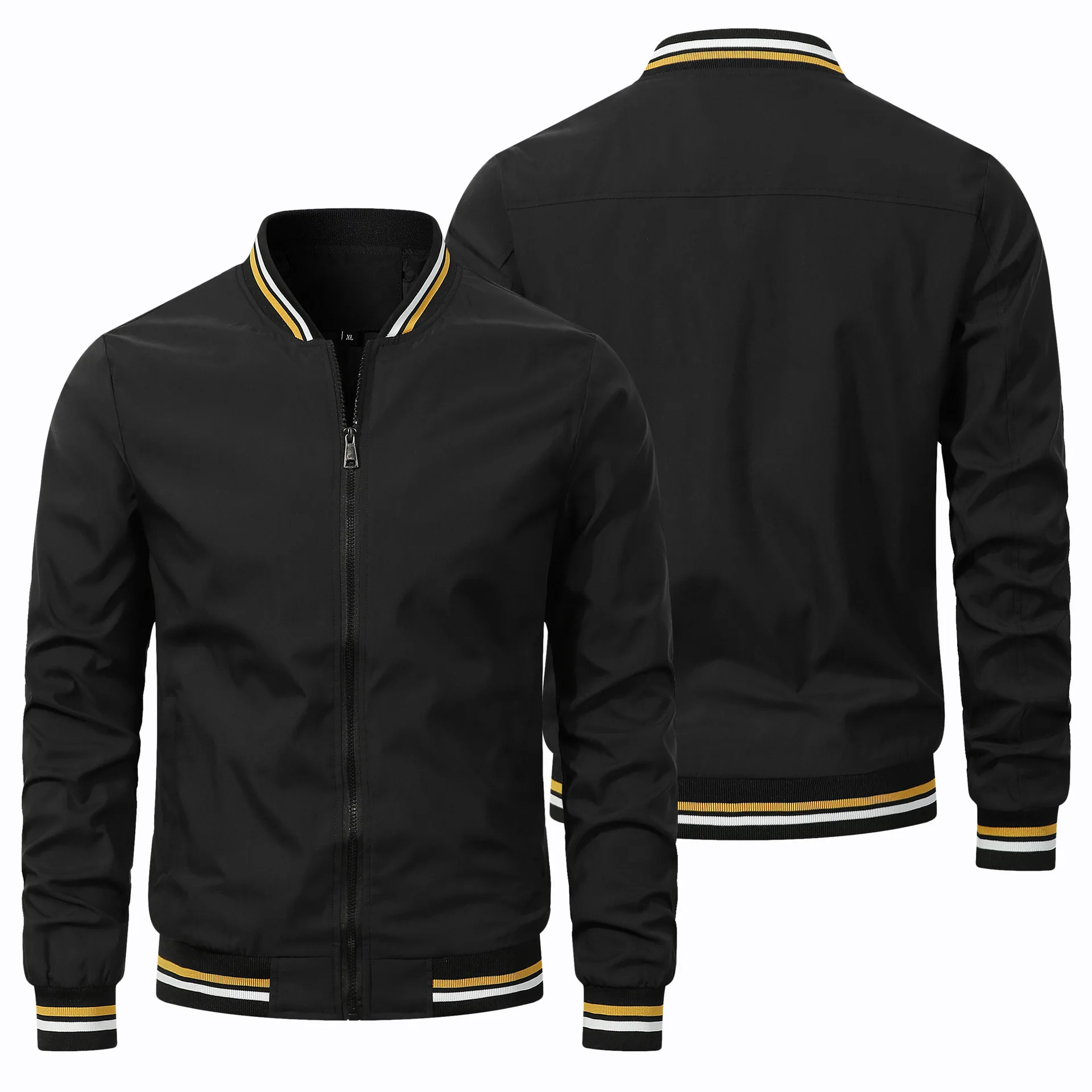 Jacket trend men's new autumn-winter style European casual coat fashionable trendy outerwear men's top thin jacket - New0001