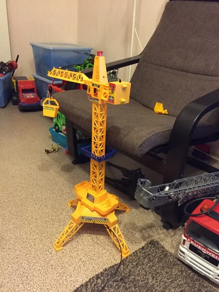 Rc Crane Toy para crianças, controle de fio, torre de construção, guindaste, simulação, com fio, controle remoto, engraçado, novo, carro, presente