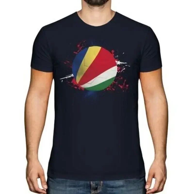 Seychellen Fußball Herren T-Shirt Geschenk Weltmeisterschaft Sport