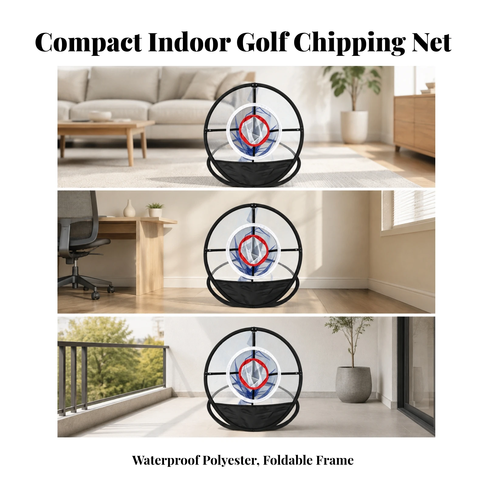 Golf Chipping Net Waterproof Golf Practice Net Equipment Stable Long-Lasting for Golfers, Backyard, Outdoor