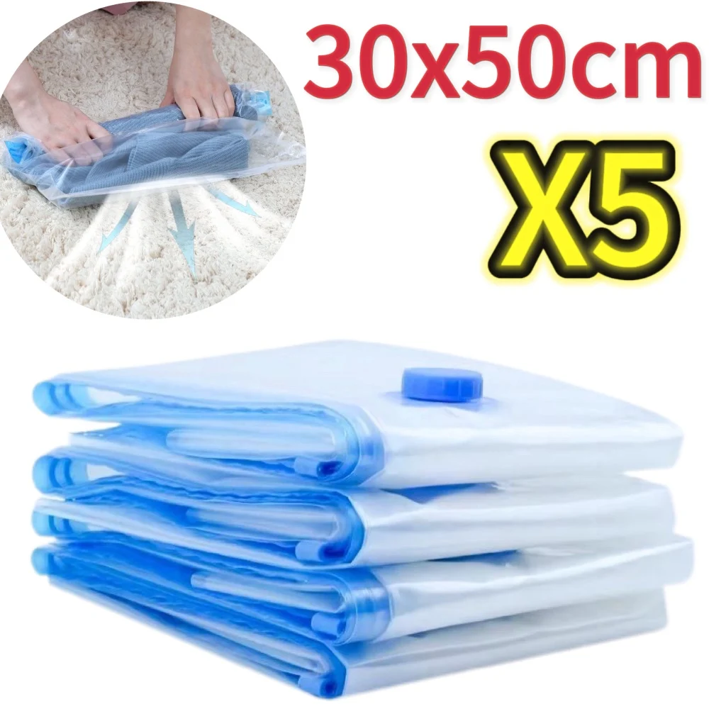 NIEUWE 3/5PCS Vacuüm Opbergzakken voor Kleding, Beddengoed, Ruimtebesparende Zakken Opslag Vacuüm Seal Pakket, gecomprimeerd Organizer Bag