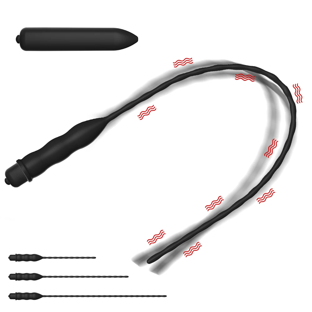 Urethral Sounds Dilator Vibrators for Men Penis Plug Catheter Medical Delay Exerciser Male Masturbator Sex Toys Adults 18 Erotic