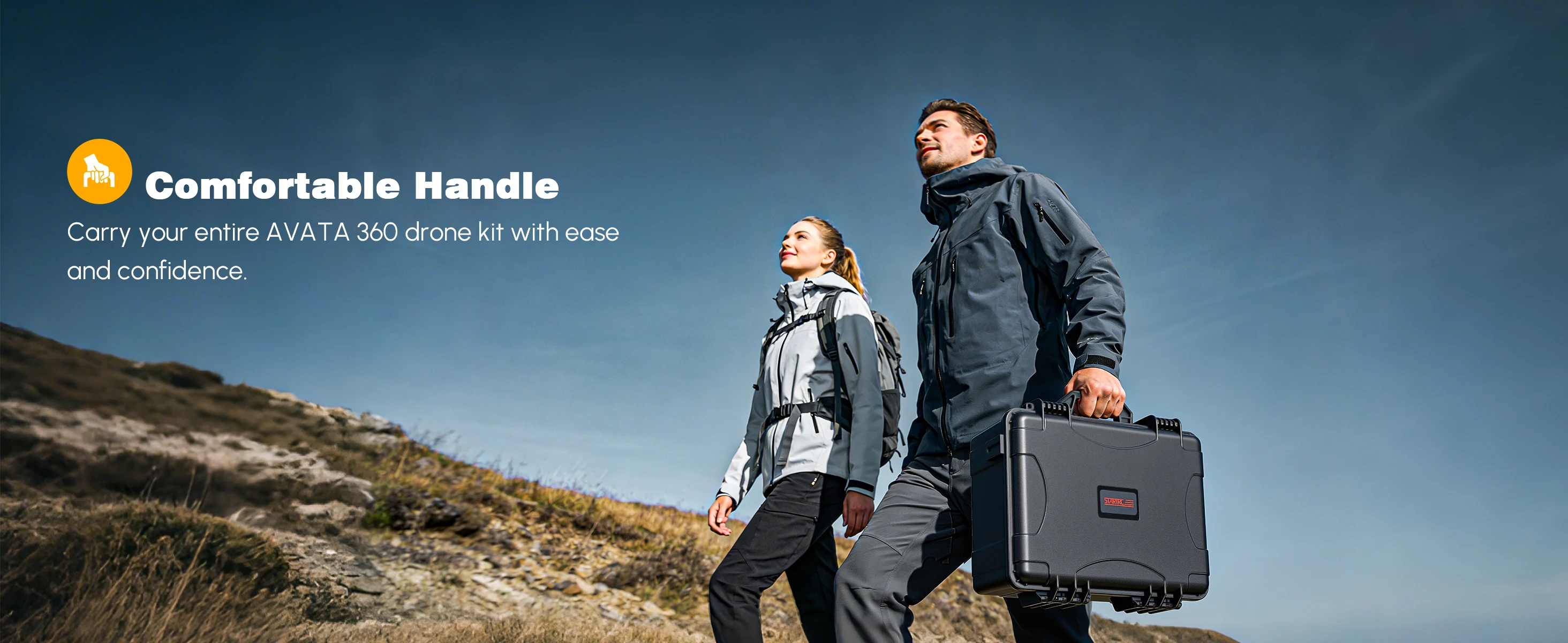 Wasserdichter Hartschalenkoffer für DJI Avata 360 Combo Stoßfeste Reise-Aufbewahrungsbox Unterstützt RC2/G-N3 Brillen/Motion Controller/Akku – Detail 6