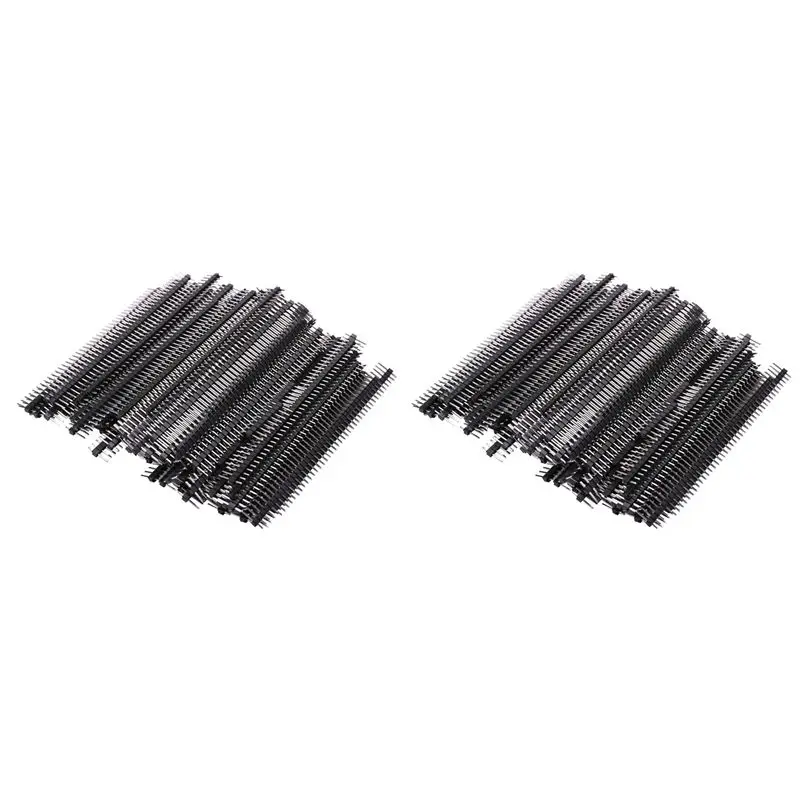 A36T-200Pcs Male Header Pins, Straight Single Row 40 Pin 0.1 Inch (2.54Mm) Male Pin Header Connector Pcb Board Pin Electronic