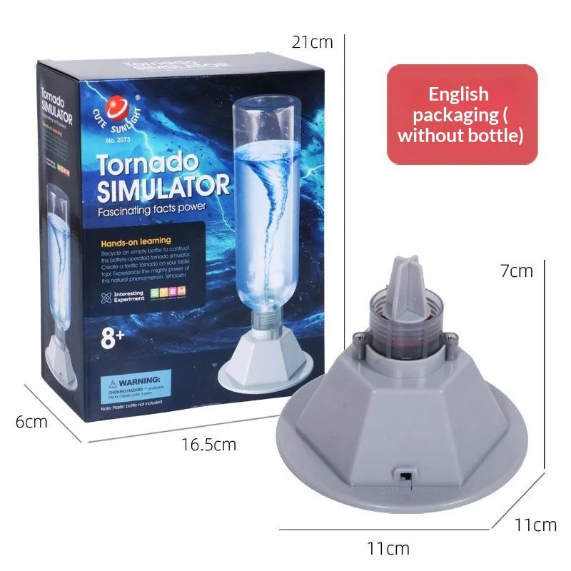 1 Set Twister Maker Kit Wind Water Simulator Toy Science Craft No Empty Bottle