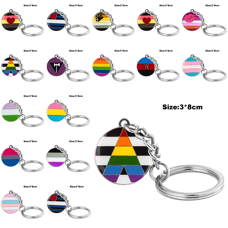 Asexual Rainbow Bisexual pride Transgender pride Demisexual Pride Key Ring Lapel Pin Brooches Pins Flag badge Brooch Badges