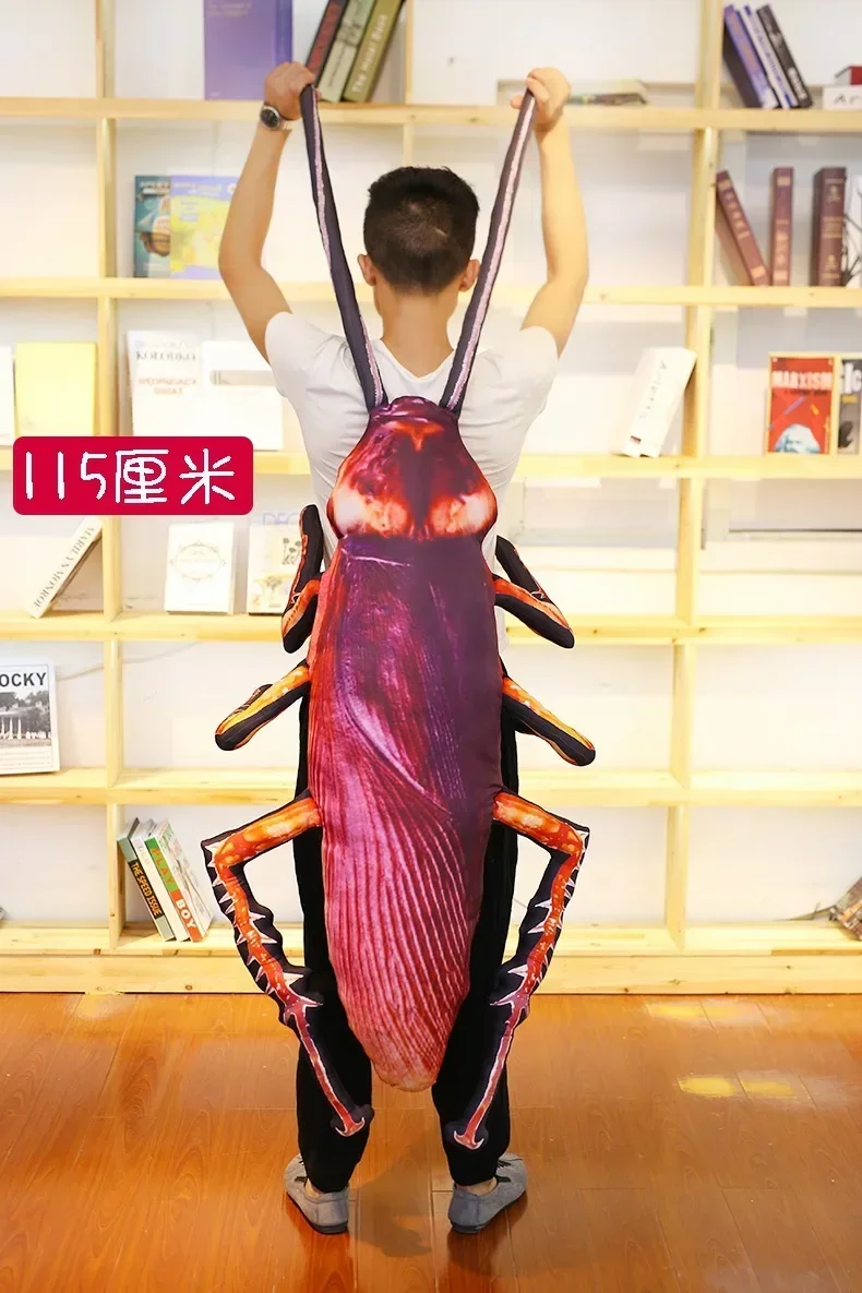 Large size 110cm Simulation cockroach stuffed plush toy model doll insect Hold pillow Prank toy home decoration kids gift