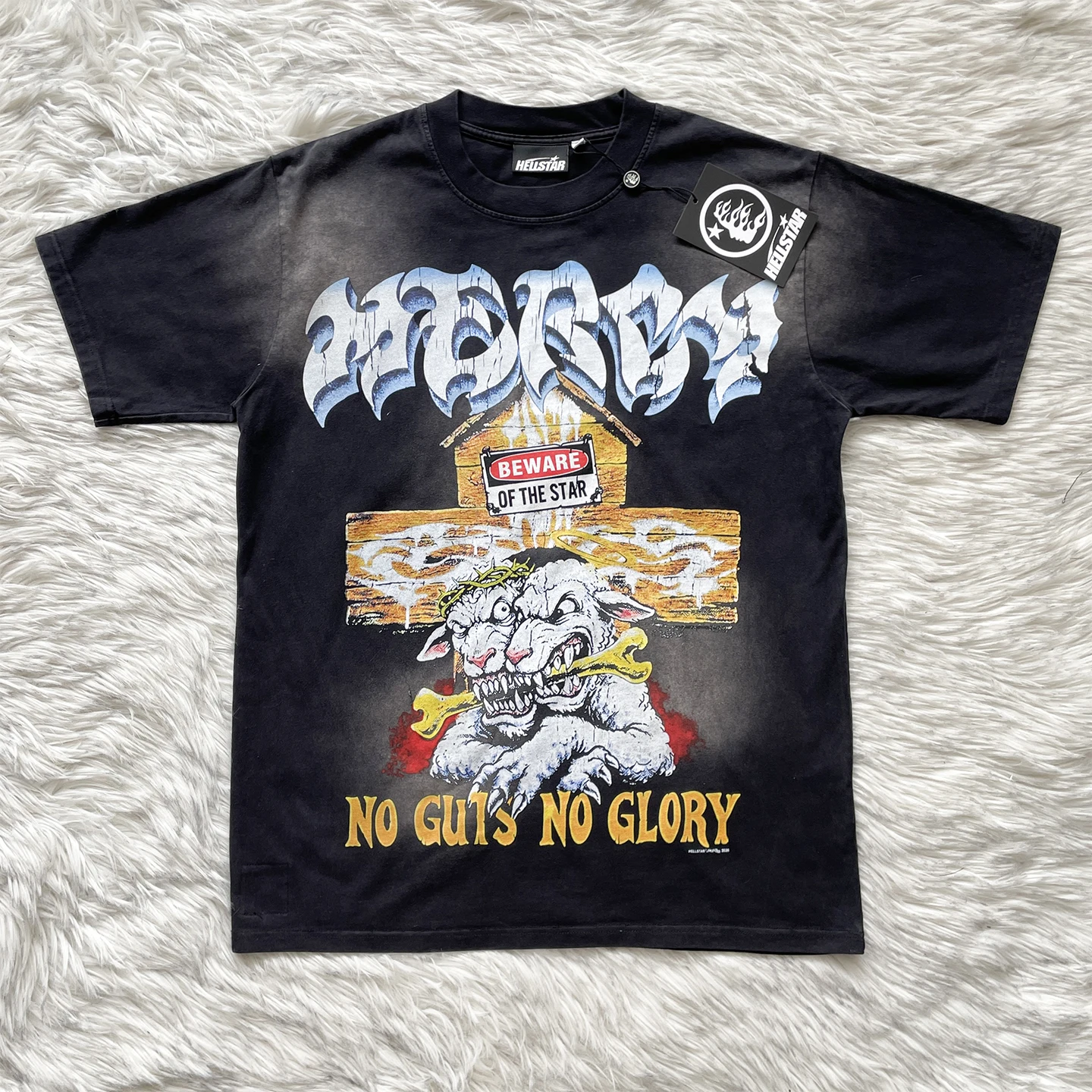 Retro Cross Skeleton Double Headed Devil Letter Print Short Sleeve T-Shirt Unisex Cotton Youth Casual Summer Breathable Tee