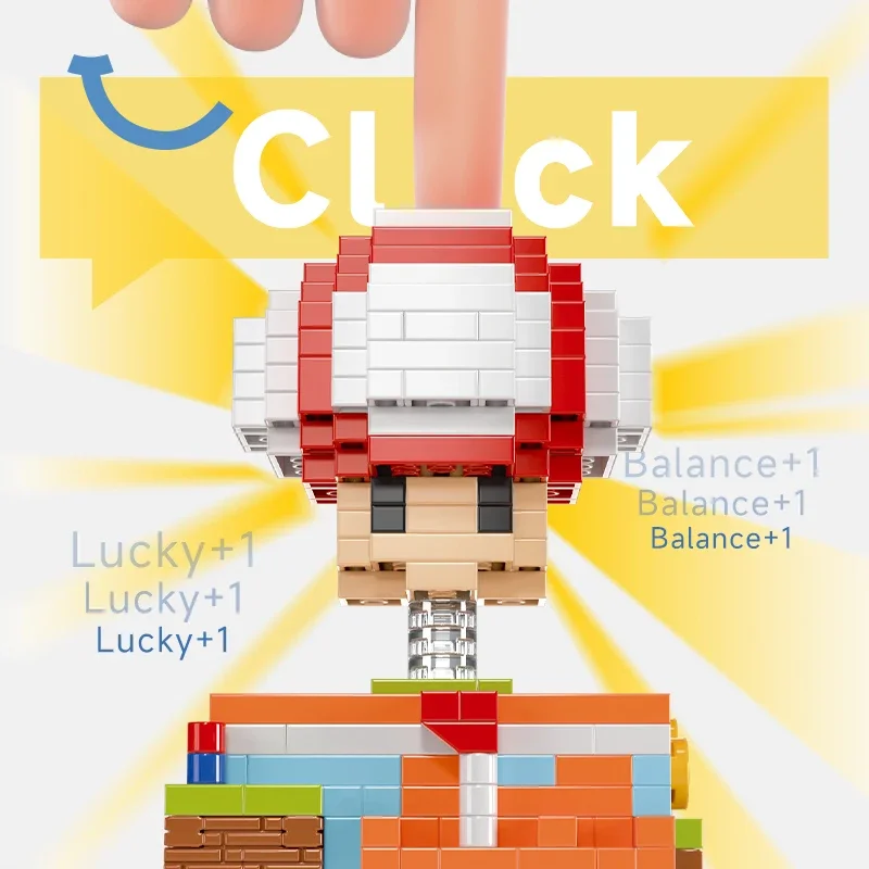 Criativo anti ansiedade pressionando tijolos modelo interativo blocos de construção kit para crianças idade 3 + haste aprendizagem liberação estresse presente