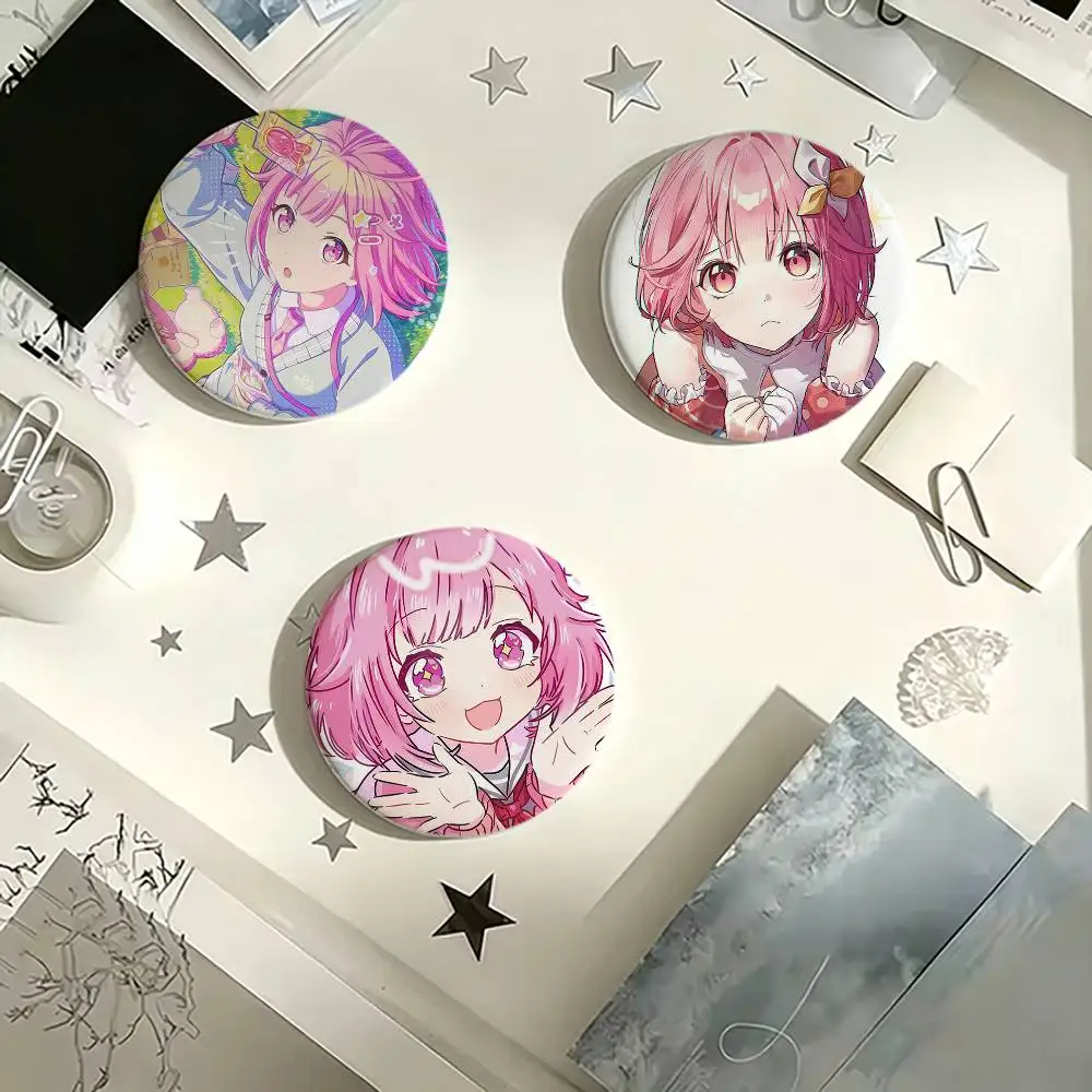 Anime Figure Emu Otori  Button Pins Backpack Clothing Decor Brooch Badge Jewelry Gifts for Kids