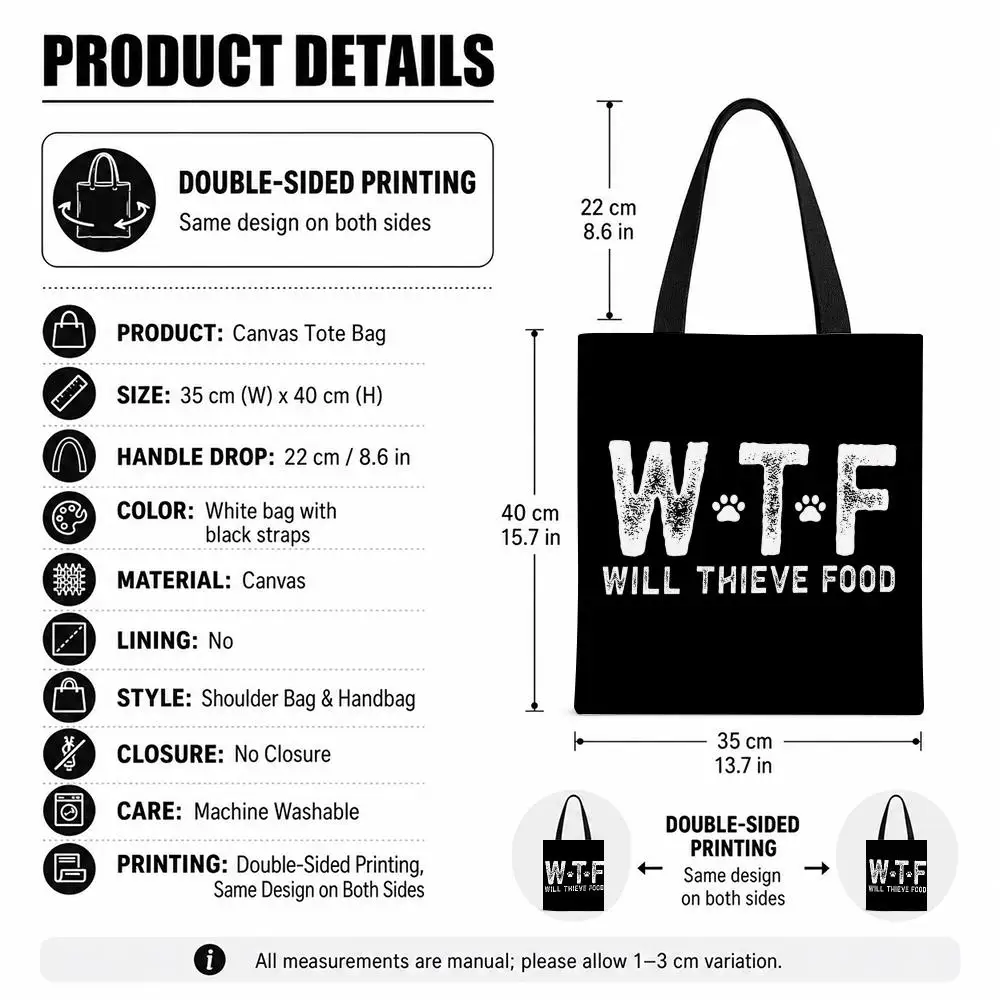 Animal Dog Paw Heart Print Storage Bags Storage Bag Canvas Tote Bag Foldable Reusable Shopping gifts commuting