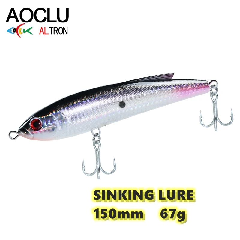 aoclu-hard-bait-wobbler-stick-de-lapis-afundando-fundicao-pesada-de-longa-distancia-adequado-para-pesca-de-agua-doce-150mm-67g