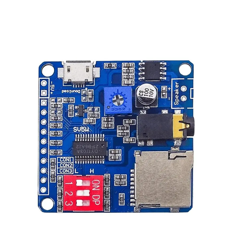 Mini DY-SV5W MP3 Player Module Trigger / Serial Port Control Audio Voice Playing Board