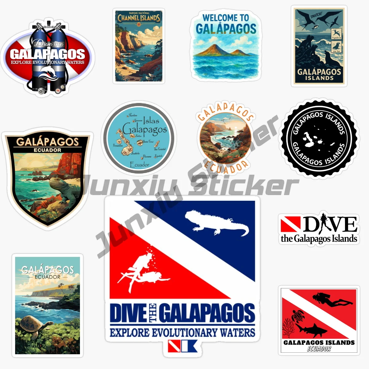 

Galapagos Islands Volcanic Archipelago in Western Ecuador Scenery Vinyl Car Sticker Self-adhesive Decal