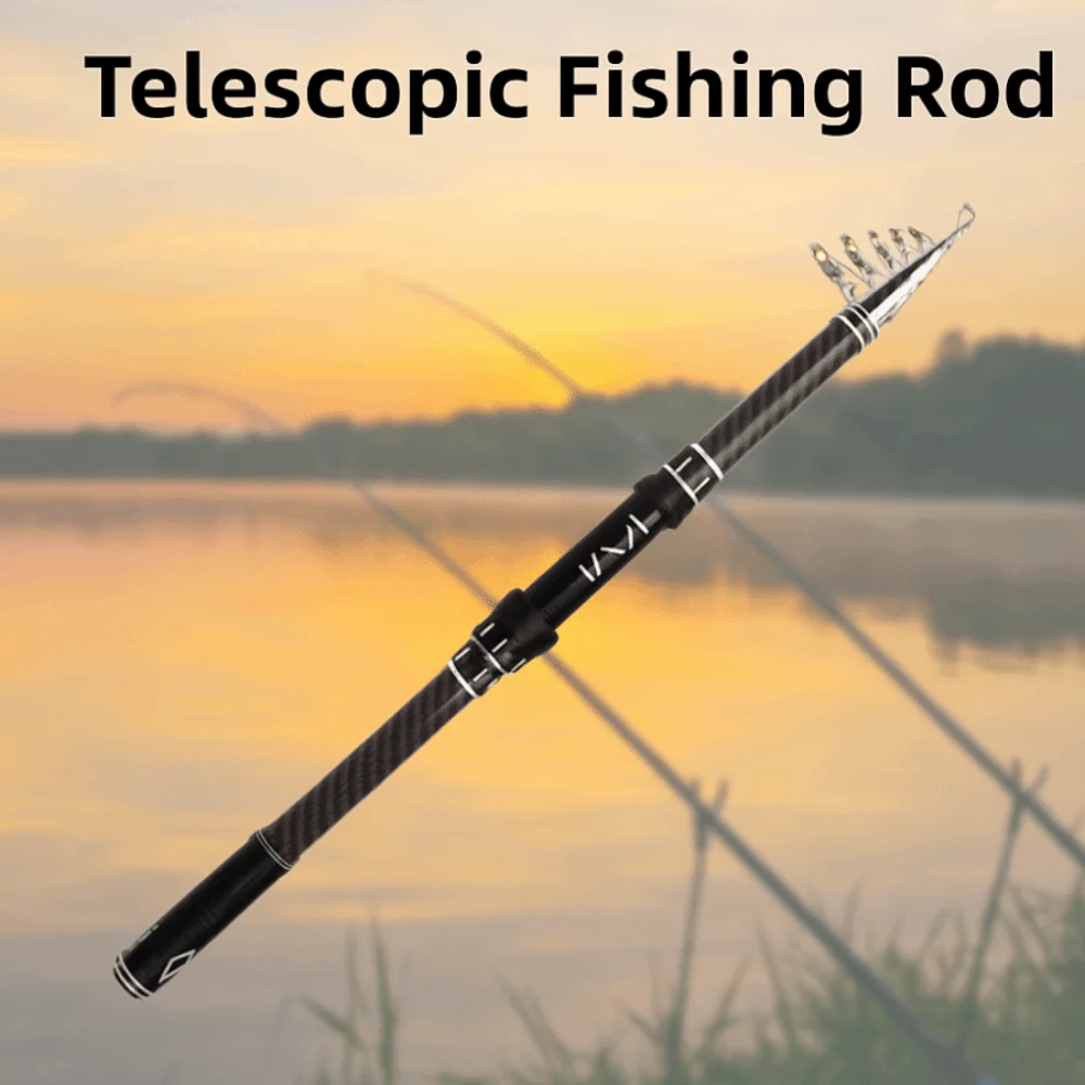 Portable Telescopic Fishing Rod Ultra Short 45cm Storage Mini Fishing Pole Convenient 1.8m-2.7m Length Fishing Hand Pole