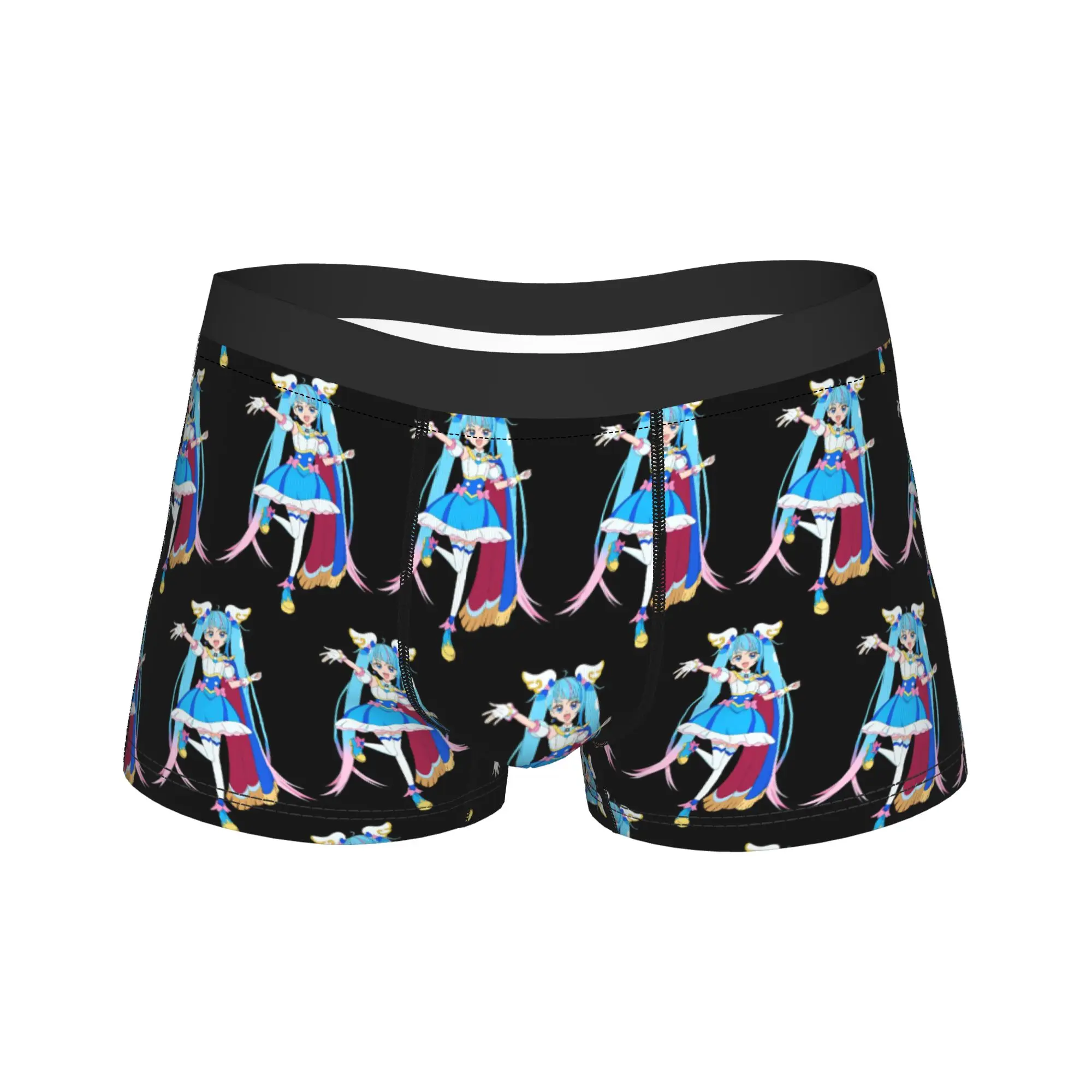 Sky Precure Full Body Character Poster Underwear  Printed Boxershorts Hot Sale Male Underpants Novelty Boxer Brief Gift Idea