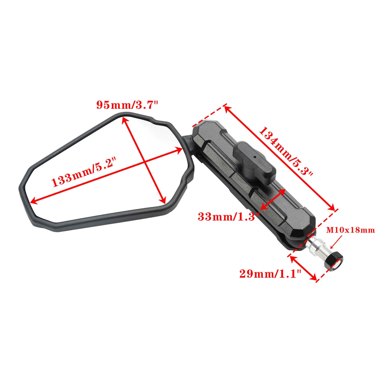 Artudatech Long Arm Mirrors Enduro Mirror Kit For Adventure, Touring & Dual Sport Bikes