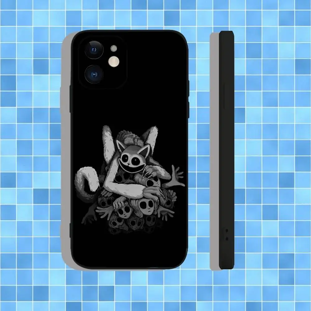 Funda de teléfono SmilingS Game C-Critters para iPhone 17,16,15,14,13,12,11,Pro,Max,Plus,Air,X,XS,XR,SE,8,7,Mini,funda negra suave